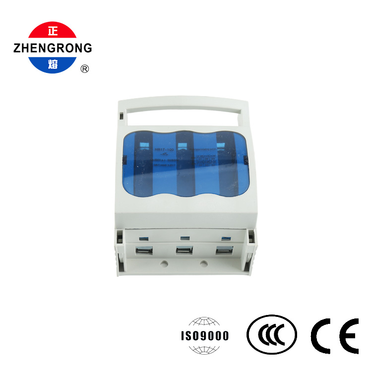 3 পোল ফিউজ সুইচ সংযোগ বিচ্ছিন্নকারী 100A 690V DIN রেল