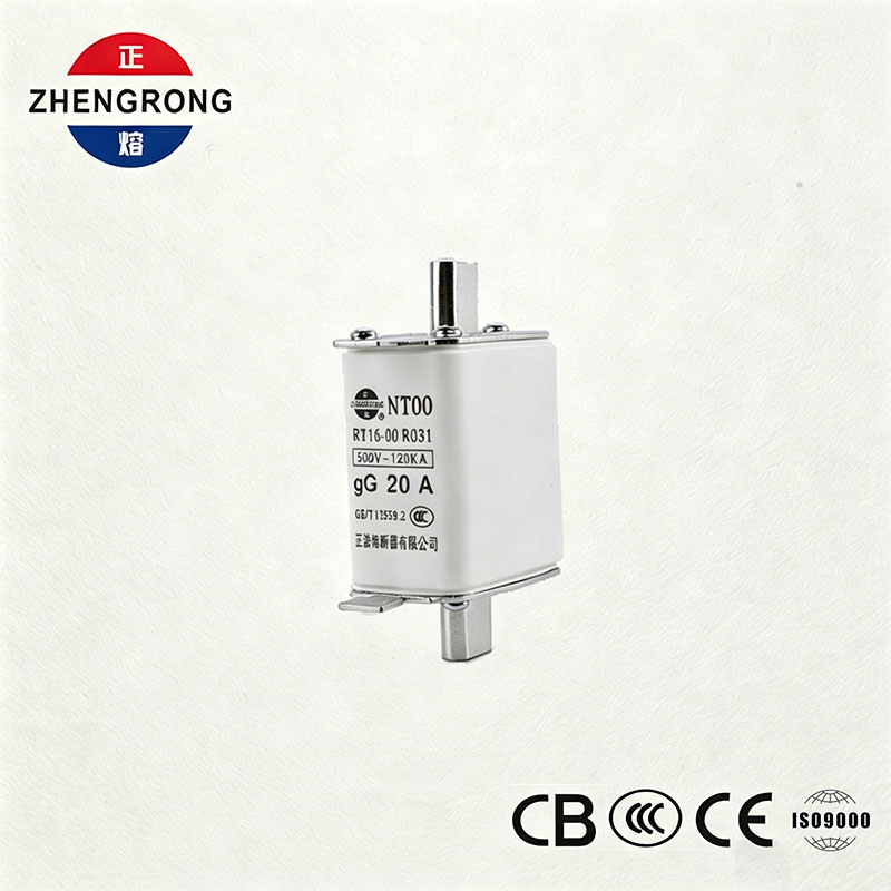 উচ্চ ব্রেকিং ক্ষমতা NT00 20A ফিউজ - 500V 120kA সিরামিক জিজি ফিউজ লিঙ্ক