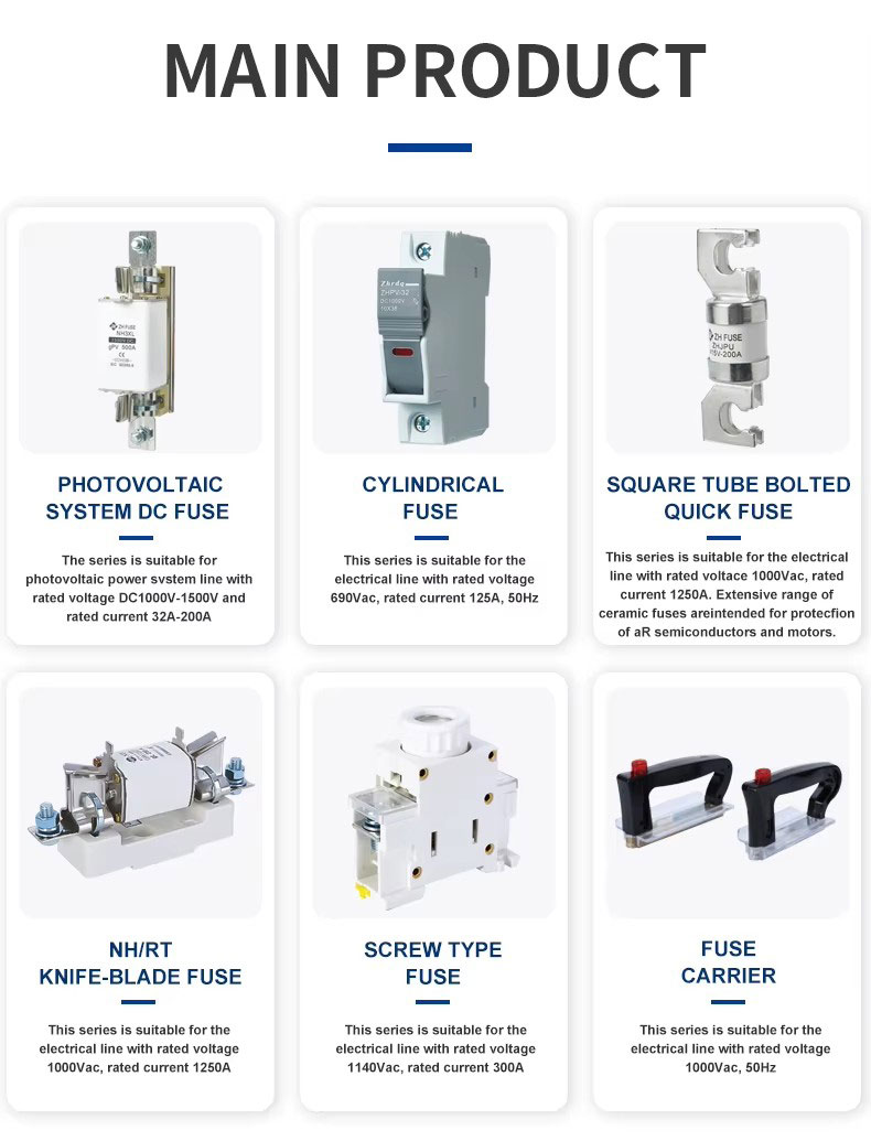 1500V DC 25A 10X85mm Solar PV Fuse Link