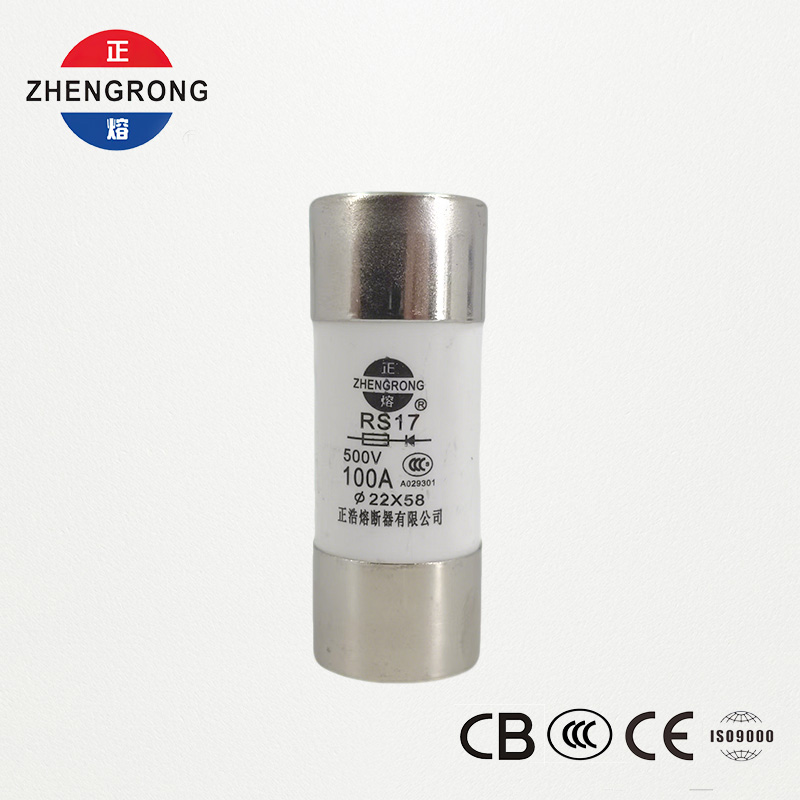 RS17 100A 500V নলাকার ফাস্ট-অ্যাক্টিং ফিউজ | 22*58 মিমি | CCC সার্টিফাইড